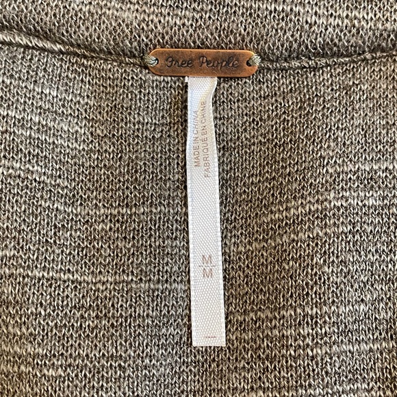 Free People Highway Slub knit sweater vest size medium olive green - Picture 3 of 9